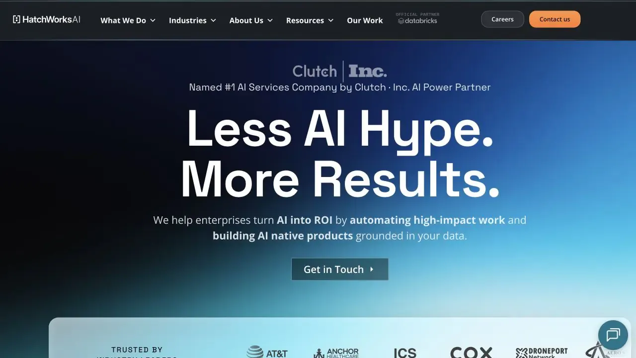 HatchWorks AI website homepage captured in July 2026
